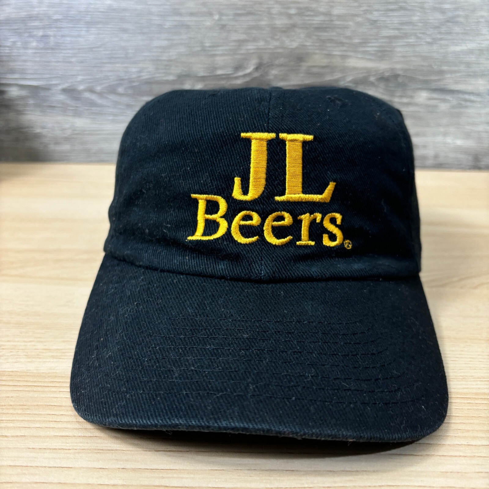 Jl Beers Hat Cap Strap Back Black One Size Adjustable Mens